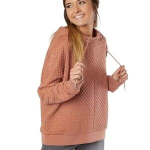 BKE Textured Drop Shoulder Hooded Sweatshirt SZ M